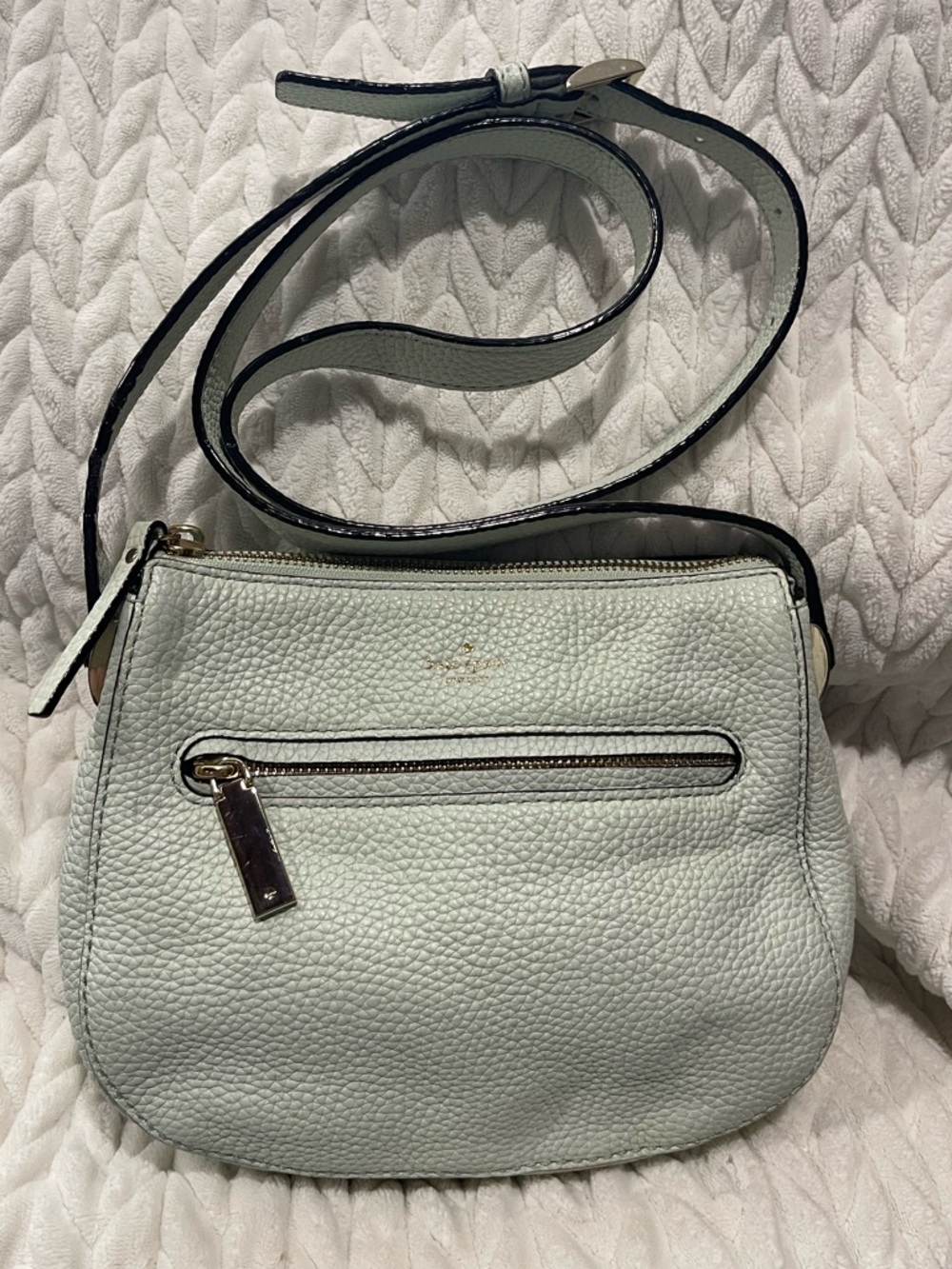 kate spade Mint Green Pebbled Leather Crossbody Bag